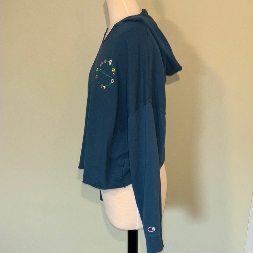 CHAMPION Women's Blue Hoodie Tops size XL - Picture 4 of 8